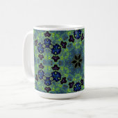 Strahlende Fraktal-Symphonie Kaffeetasse (Vorderseite Links)