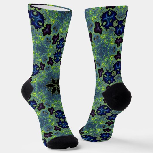 Strahlende Fraktalsymphonie Socken (Gewinkelt)