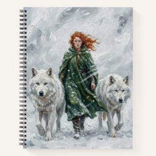 Strahlende Friedenstaubenlaterne Imbolc Schneeglöc Notizblock