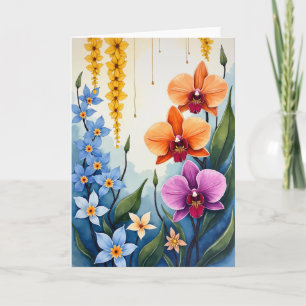 Strahlende Geburtstagsblumen-Tapetenkarte Karte