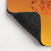 Strahlende Glut – Warme abstrakte botanische Kunst Mousepad (Ecke)