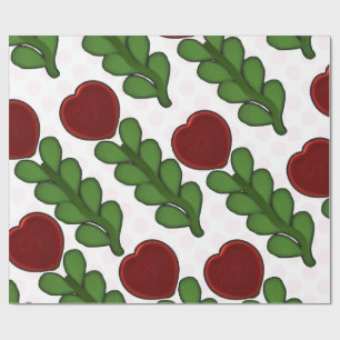 Strahlende Herzblumen Botanisches Einwickelpapier Geschenkpapier