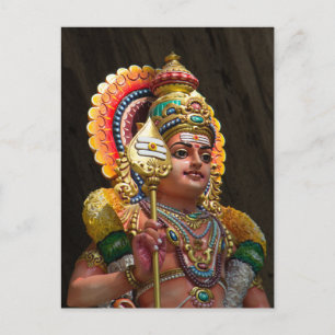 Strahlende Hingabe in lebendiger hinduistischer Ik Postkarte