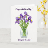 Strahlende Iris Muttertagskarte Karte (Gelbe Blume)