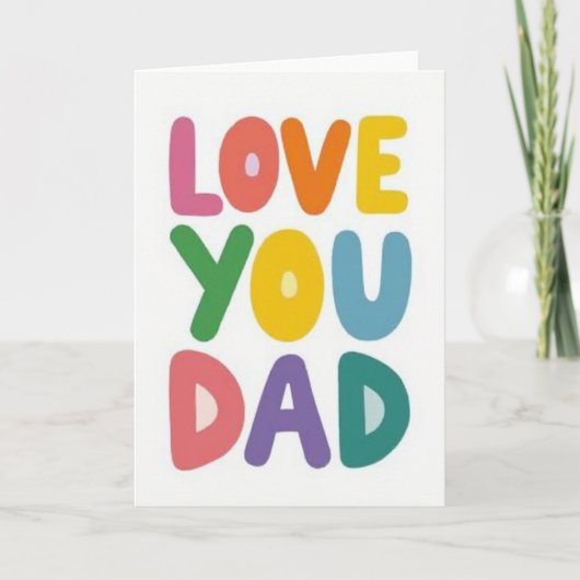 Strahlende Liebe Papa Karte (Vorderseite)