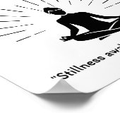Strahlende Meditationssilhouette Poster (Ecke)