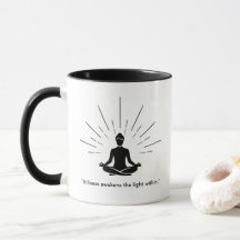 Strahlende Meditationssilhouette