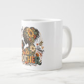Strahlende Mutter Florale Silhouette Jumbo-Tasse (Vorderseite Rechts)
