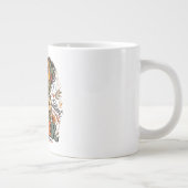 Strahlende Mutter Florale Silhouette Jumbo-Tasse (Rechts)