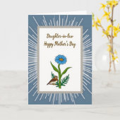 Strahlende Muttertagsstrahlen Karte (Gelbe Blume)
