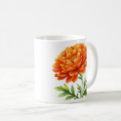 Strahlende orangefarbene Blüten Kaffeetasse (VorderseiteRechts)