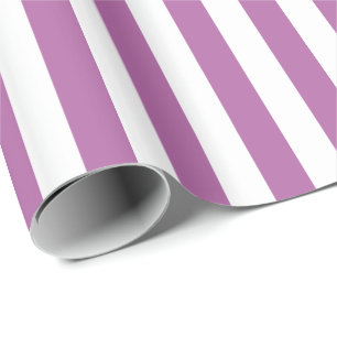 Strahlende Orchidee und weißer Streifen Geschenkpapier
