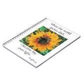Strahlende Pixel-Sonnenblume Notizblock (Linke Seite)