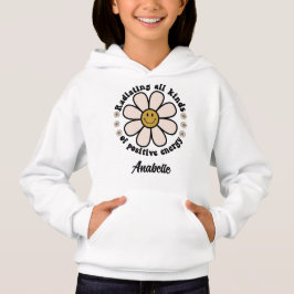 Strahlende positive Energie glücklich mit Blume Hoodie