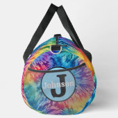 Strahlende Regenbogen-Tie-Dye-Monogramm-Personalis Duffle Bag (Rechts)