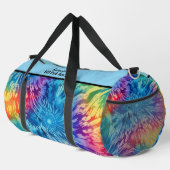 Strahlende Regenbogen-Tie-Dye-Monogramm-Personalis Duffle Bag (Rechte Ecke)