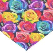Strahlende Regenbogenrosen, Blumenmuster Kurzer Tischläufer (Ecke)