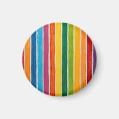 Strahlende Regenbogenstreifen  Magnet (Vorne)