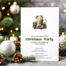 Strahlende retro-Weihnachtsfeier-Einladung spät am
