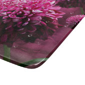 Strahlende rosa Chrysantheme Blumendekoration Schneidebrett (Ecke)