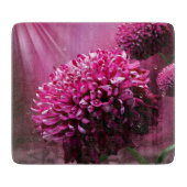 Strahlende rosa Chrysantheme Blumendekoration Schneidebrett (Vorderseite)