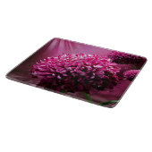 Strahlende rosa Chrysantheme Blumendekoration Schneidebrett (Ecke)