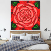 Strahlende Rubinnrose Leinwanddruck (Insitu (Schlafzimmer))