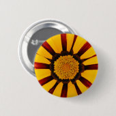 Strahlende Schatzblume Botanisches Foto Button (Vorne & Hinten)
