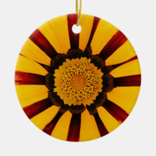 Strahlende Schatzblume Botanisches Foto Keramikornament