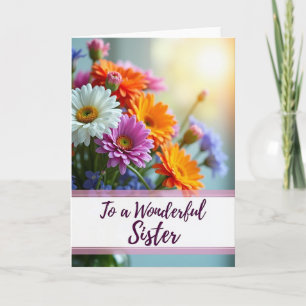 Strahlende Schwestern-Tagesbouquet-Karte Karte