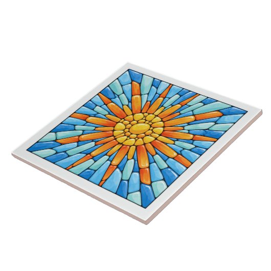 Strahlende Sonne Fliese (Seite)