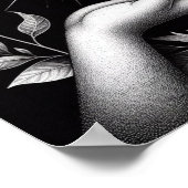 Strahlende Sonne mit botanischem Touch und Weiblic Poster (Ecke)
