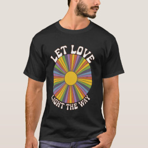 Strahlende Sonne mit Regenbogenstrahlen T-Shirt