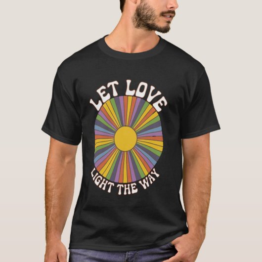 Strahlende Sonne mit Regenbogenstrahlen T-Shirt (Vorderseite)