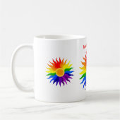 Strahlende Sonne – Pride-Kunst Kaffeetasse (Links)