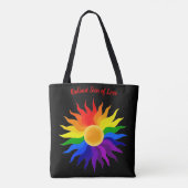 Strahlende Sonne – Pride-Kunst Tasche (Rückseite)