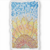 Strahlende Sonnenblüte Aufkleber (Vorderseite)