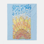 Strahlende Sonnenblüte Fleecedecke (Vorderseite)