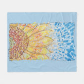 Strahlende Sonnenblüte Fleecedecke (Vorderseite (Horizontal))
