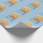 Strahlende Sonnenblüte Geschenkpapier (Ecke)