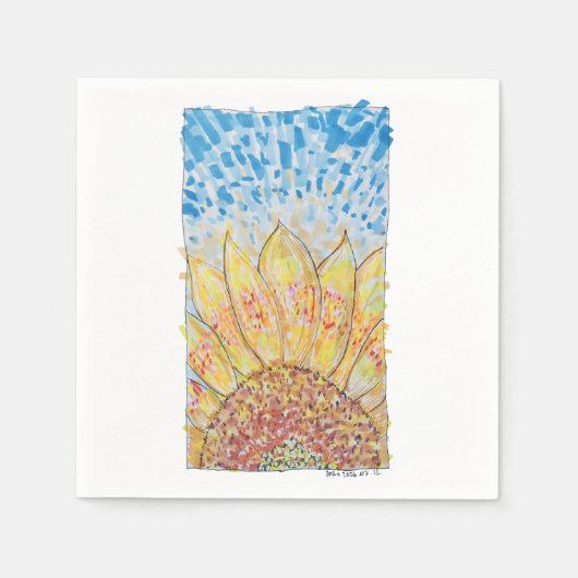 Strahlende Sonnenblüte Serviette (Vorderseite)