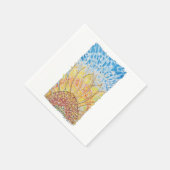Strahlende Sonnenblüte Serviette (Ecke)