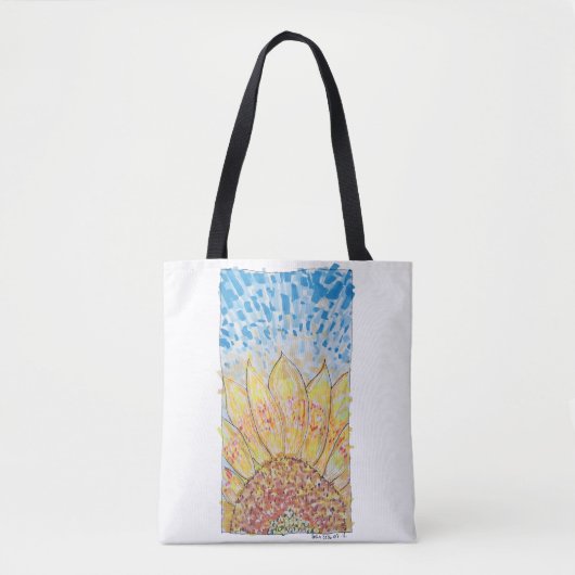Strahlende Sonnenblüte Tasche (Vorderseite)