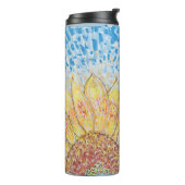 Strahlende Sonnenblüte Thermosbecher (Nach links gedreht)