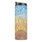 Strahlende Sonnenblüte Thermosbecher (Nach rechts gedreht)