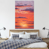 Strahlende Sonnenexplosion über farbenfrohem Himme Leinwanddruck (Insitu (Schlafzimmer))