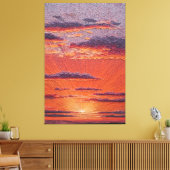 Strahlende Sonnenexplosion über farbenfrohem Himme Leinwanddruck (Insitu (Wohnzimmer))