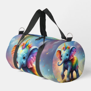Strahlende Wunder: Das Regenbogen-Baby-Einhorn-Ele Duffle Bag