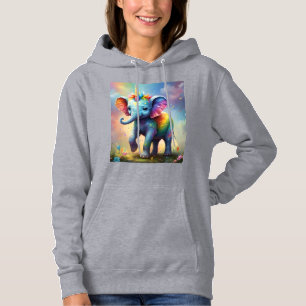 Strahlende Wunder: Das Regenbogen-Baby-Einhorn-Ele Hoodie