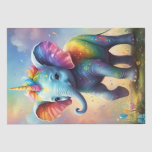 Strahlende Wunder: Das Regenbogen-Baby-Einhorn-Ele Seidenpapier